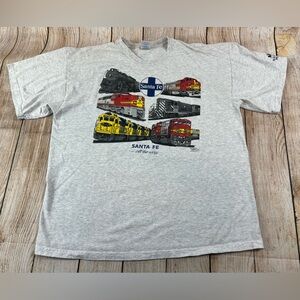 California Railroad Museum Sante Fe All The Way Trains T Short Size XL